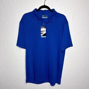 Pga Tour Mens Blue Golf Shirt‎ Size L